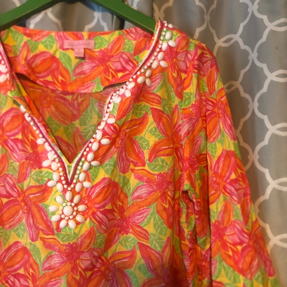Lilly Pulitzer tunic dress beaded gorgeous!!! - Picture 2 of 4